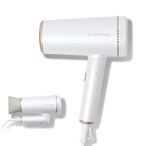 ワンダム ヘアドライヤー 海外対応 大風量 速乾 静音 コンパクト 軽量 マイナスイオン 温風冷風自動切り替え 静電気抑制 プラズマケア Wコートイオン BiB赤外線 SHD 501 F パールホワイト 4 fa 83 dcb