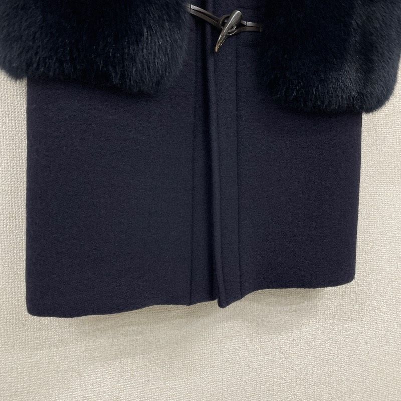 Drawer ドゥロワー ロングベスト ノースリーブコート ダッフル フード