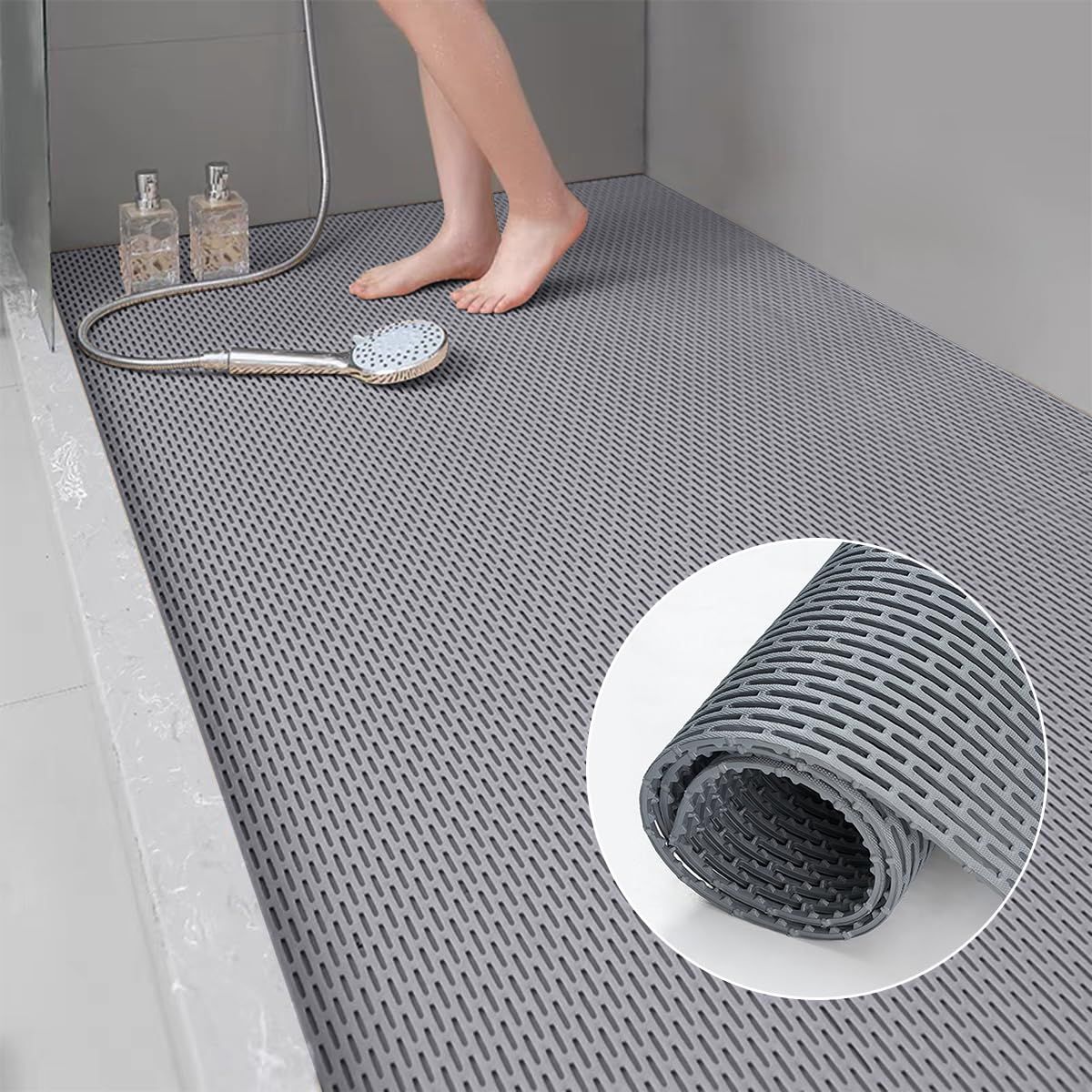 お風呂マット 90 x 150 cm 浴室マット カビない お風呂 床 バスマット 浴室内 すのこ 洗い場マット 防カビ 抗菌速乾 赤ちゃん 高齢者 転倒防止 介護用 風呂 滑り止めマット