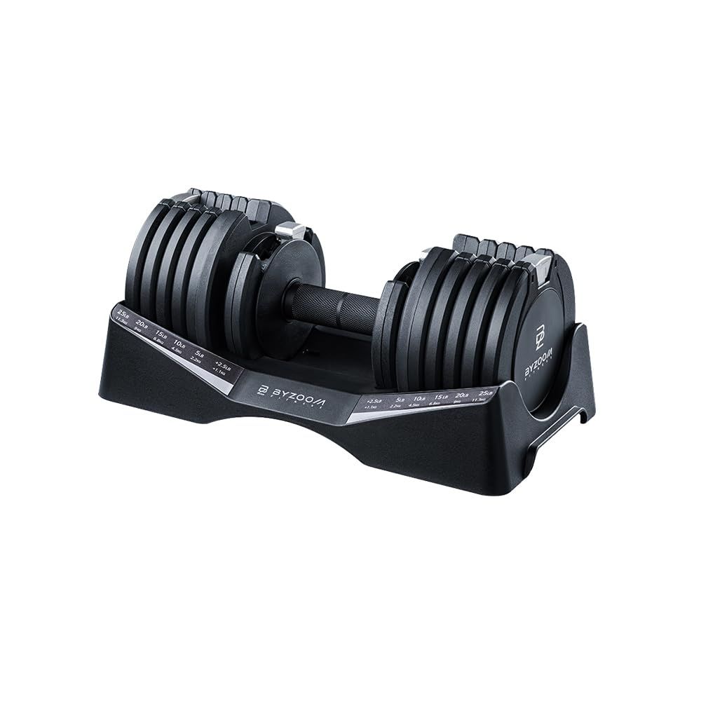 BYZOOM FITNESS 可変式 ダンベル 2個セット Amazon | 可変式ダンベル ダンベル 可変式 5kg Pure Series ブラック