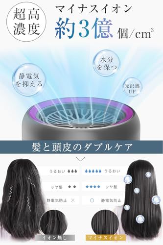 3億高濃度マイナスイオン 高速ドライヤー