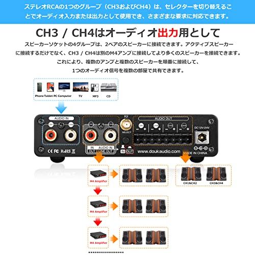 Nobsound HiFi Bluetooth 5 0 デジタル パワーアンプ ステレオ 2 4チャネル オーディオアンプ 50 W 4 M d 93 f 17 c