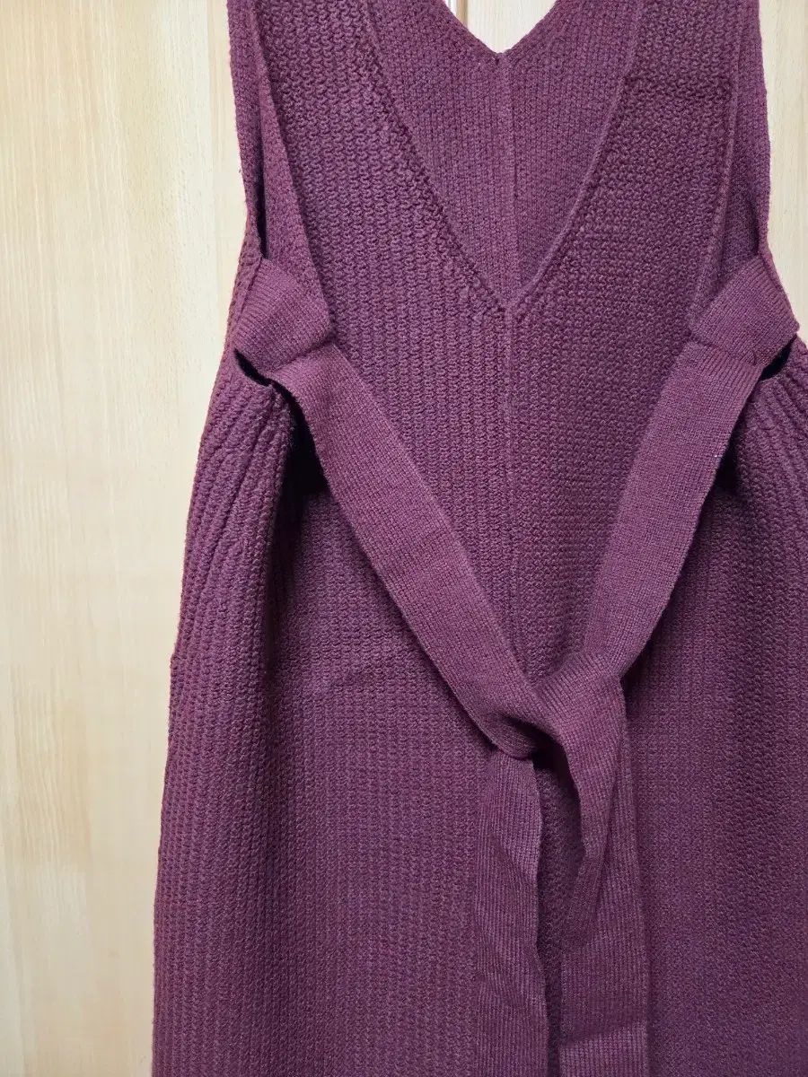  システム ニット ビスチェ ワンピース バーガンディ free 長袖 七分袖 その他