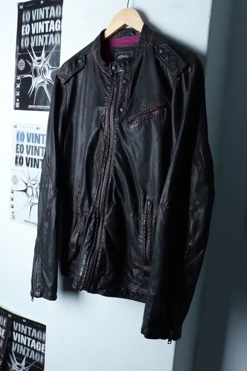 L-XL DIESEL ジップアップ ウィンドブレーカー アウター ジャケット PIGMENT ウォッシュド -16 AF 2