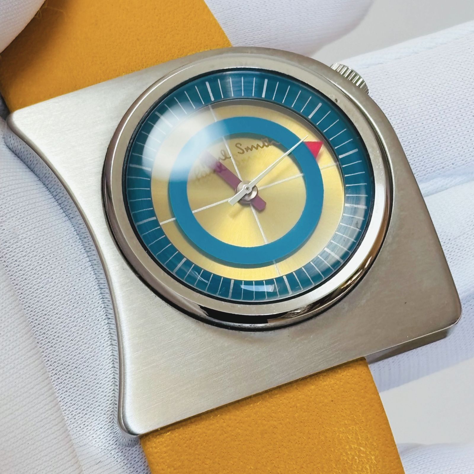 【レア】 美品 ポールスミス 6038-H12611 アシンメトリー 腕時計 クーポンあり】レア ポールスミス 6038-H12611 アシンメトリー 腕時計