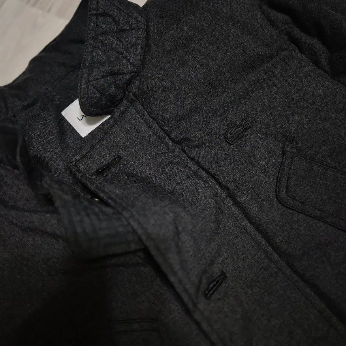 ラコステ DARK GREY Long ダウン コート