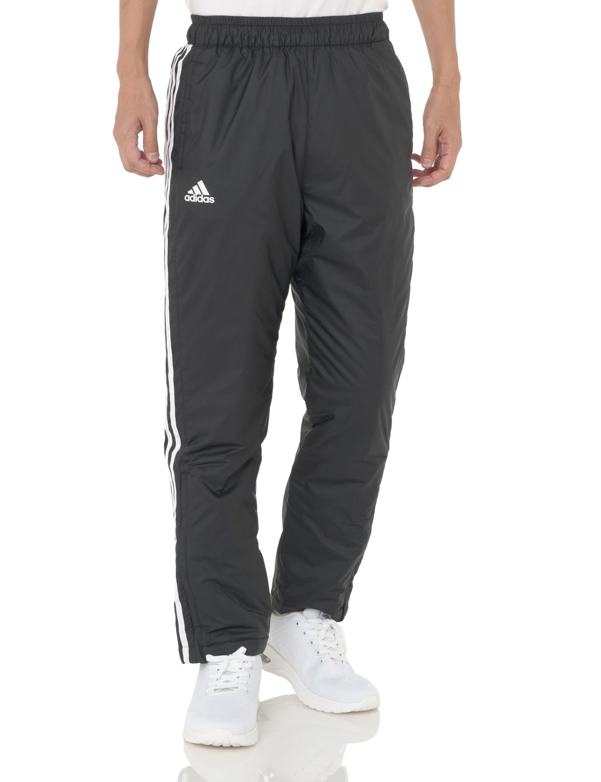 アディダス ジャージボトム マストハブ 3ストライプス ルーズフィット WIND. RDY パデッドトラックパンツ KWX 75 メンズ ブラック JG 8524 J|L L