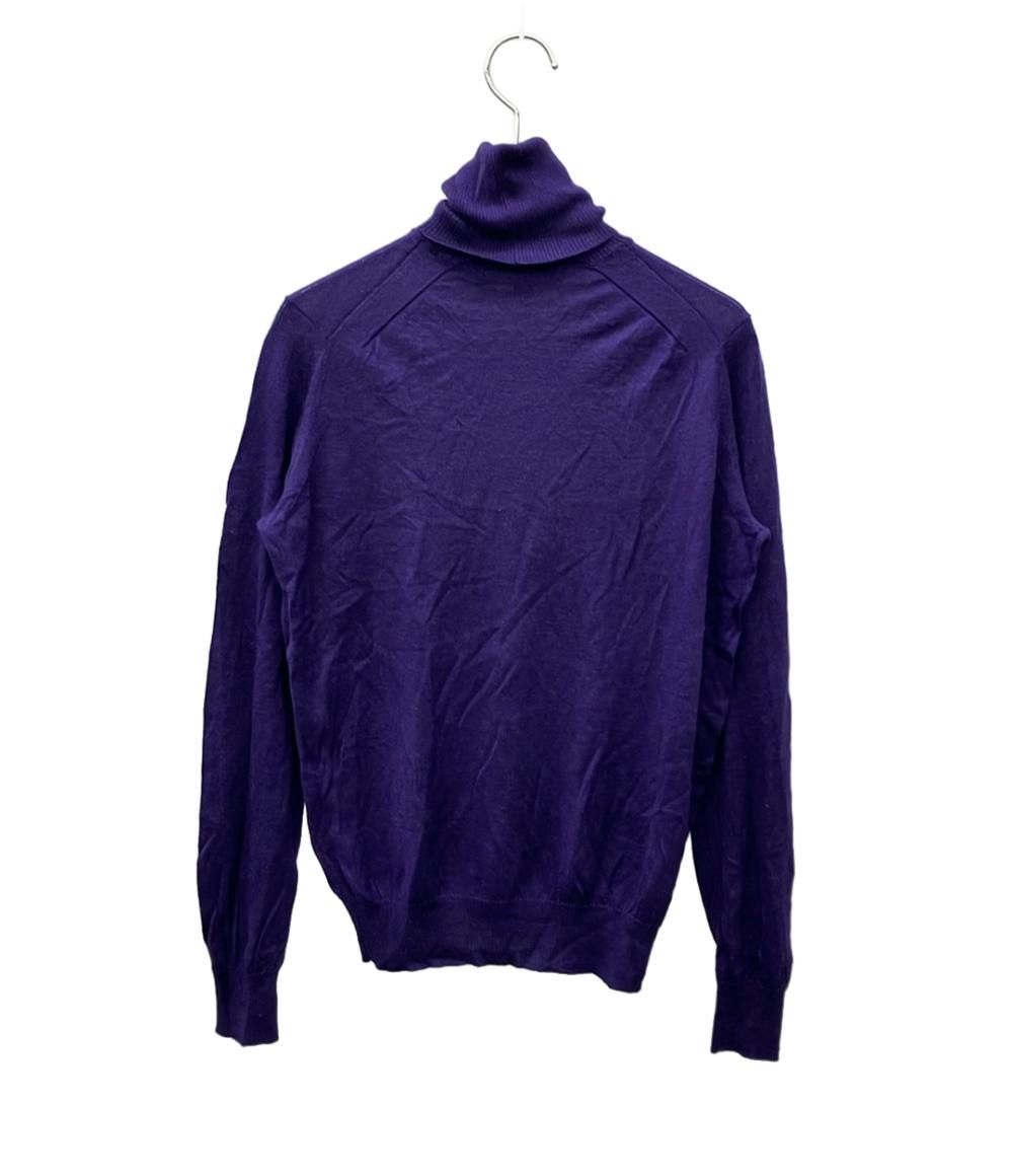 美品✨Drawer 18Gカシミヤシルク リブタートルニット パープル 2 Drawer 長袖ニット 18G カシミヤシルクリブタートルニット 6513-106