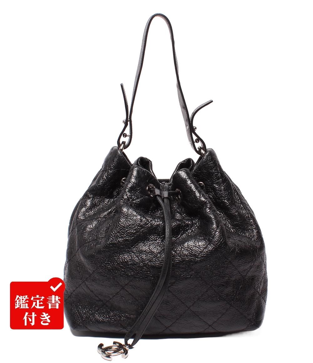 シャネル ショルダーバッグ 巾着バッグ マトラッセ シルバー金具 14番台 オンザロード レディース CHANEL