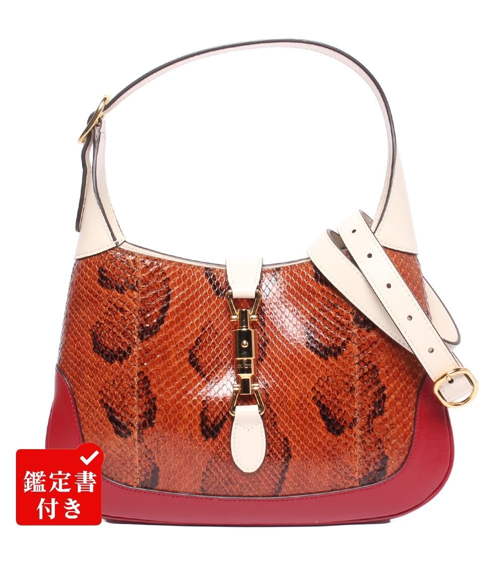 グッチ 2 WAY ハンドバッグ ショルダーバッグ 肩掛け ワンショルダー パイソン ジャッキー1961 636706 486628 レディース GUCCI