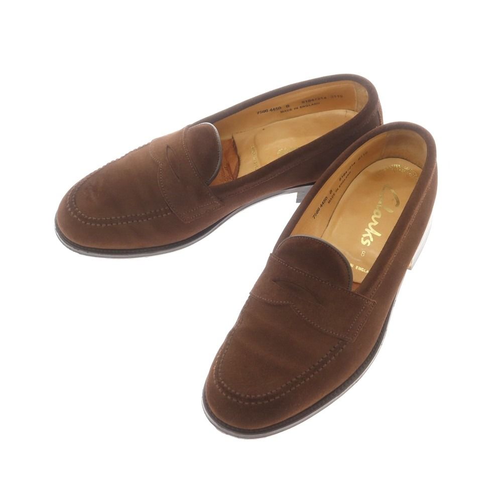 【中古】クラークス Clarks スエード コイン ローファー ブラウン【サイズ8】【メンズ】