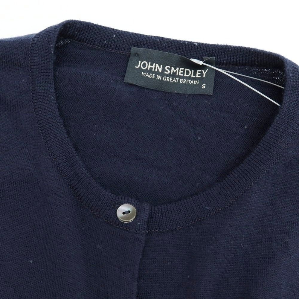 美品 john smedley カーディガン S ネイビー ウール ハイゲージ 中古】ジョンスメドレー JOHN SMEDLEY ハイゲージ ウール カーディガン