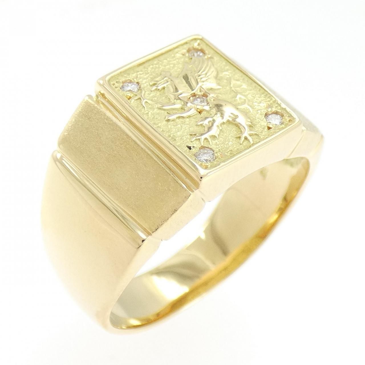 K18YG ダイヤモンド リング 0.05CT - メルカリ