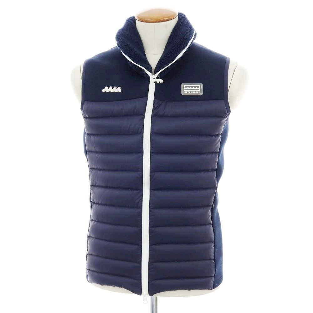 ムータ muta ナイロン キルティング切替 ダウンベスト ネイビー サイズ5 メンズ