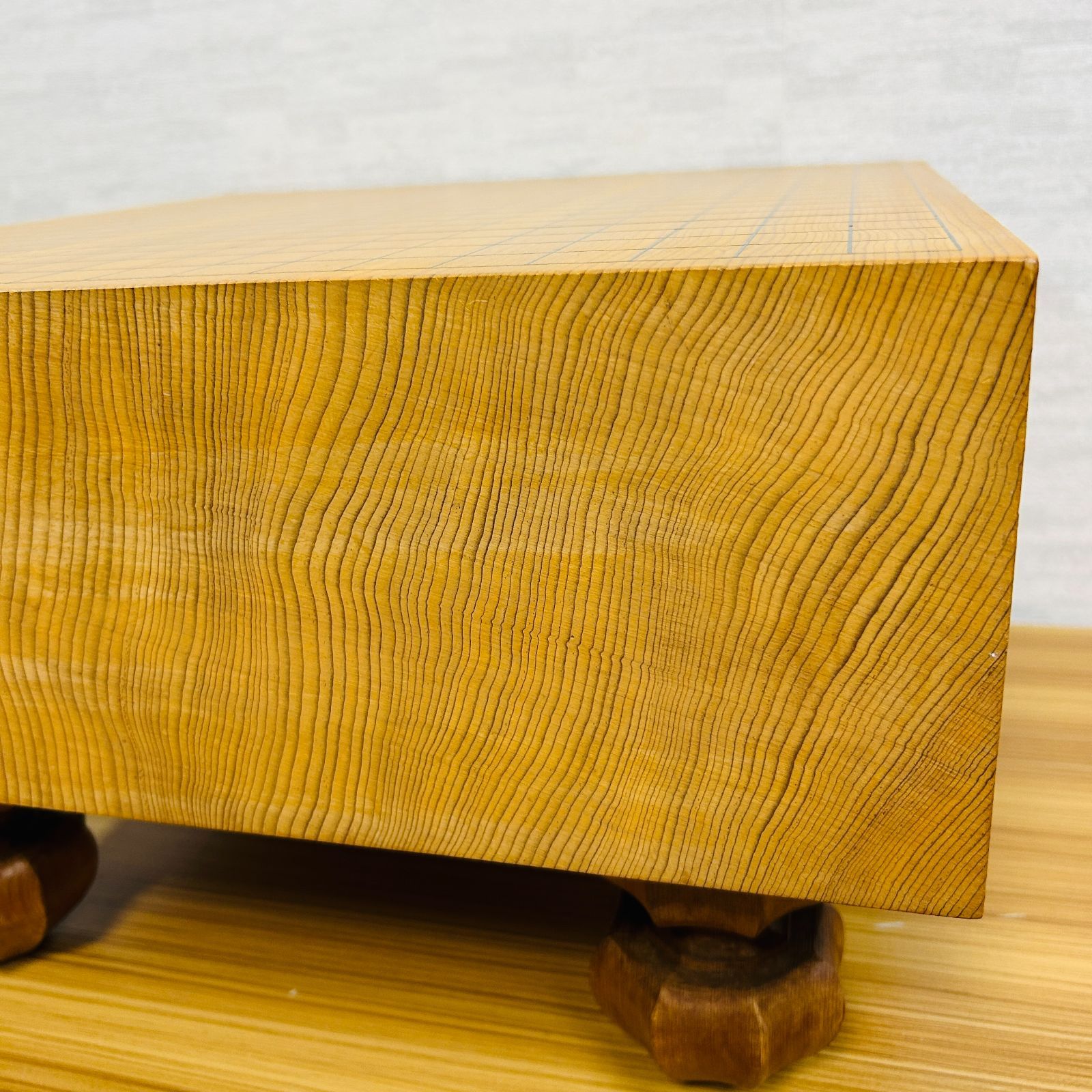 脚付碁盤 4.8寸 天地柾 柾目 ヘソ有り 19路盤 囲碁 天然木 12kg - メルカリ