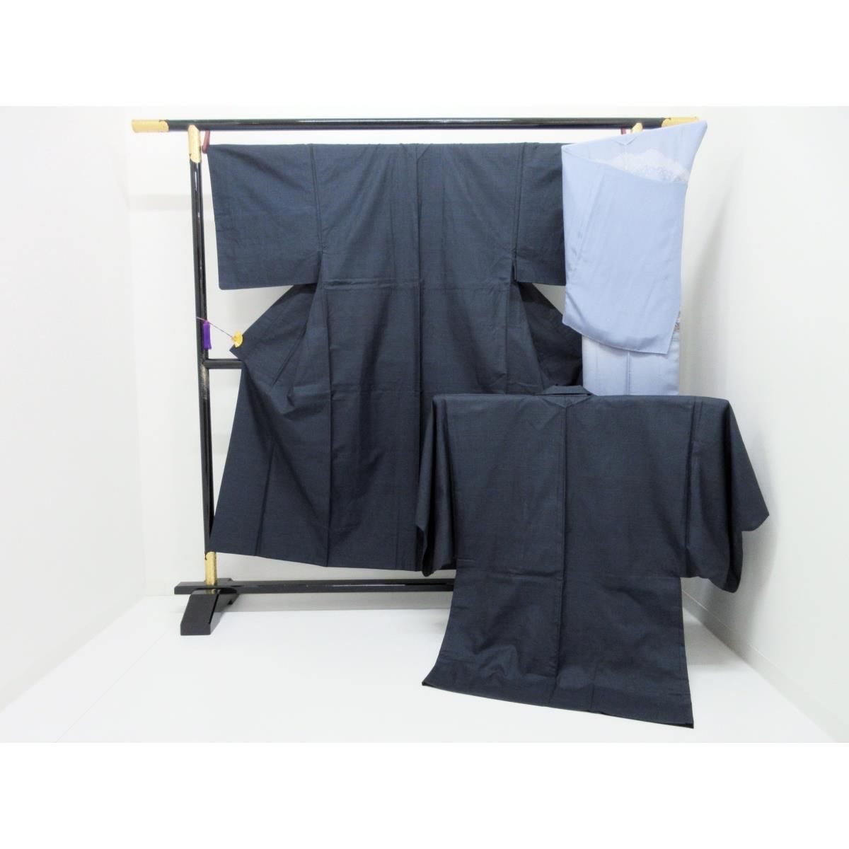 男物 大島紬 １００山 きもの 羽織 長襦袢 ３点セット