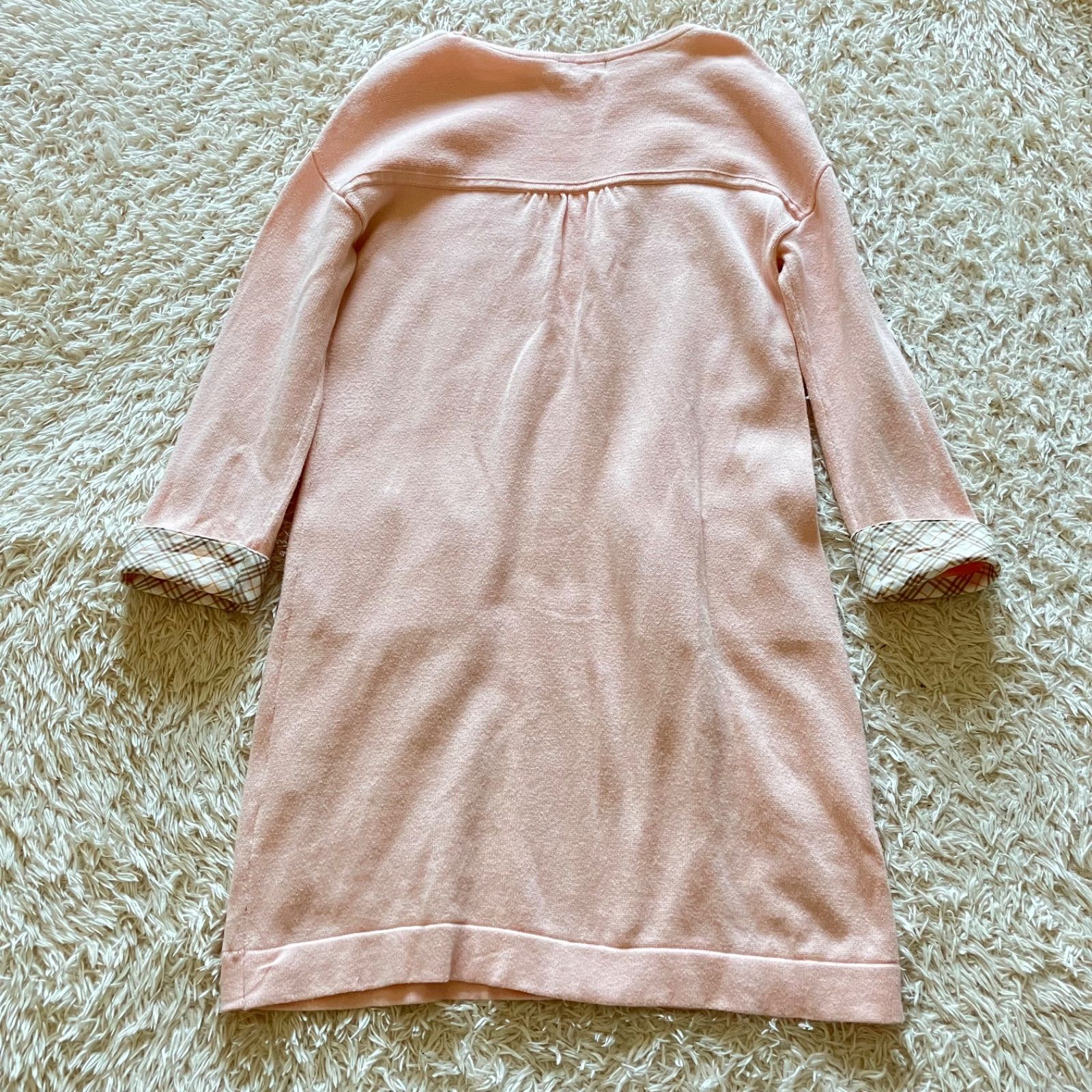 ブルーレーベルクレストブリッジ ニットワンピース 長袖 チュニック 金