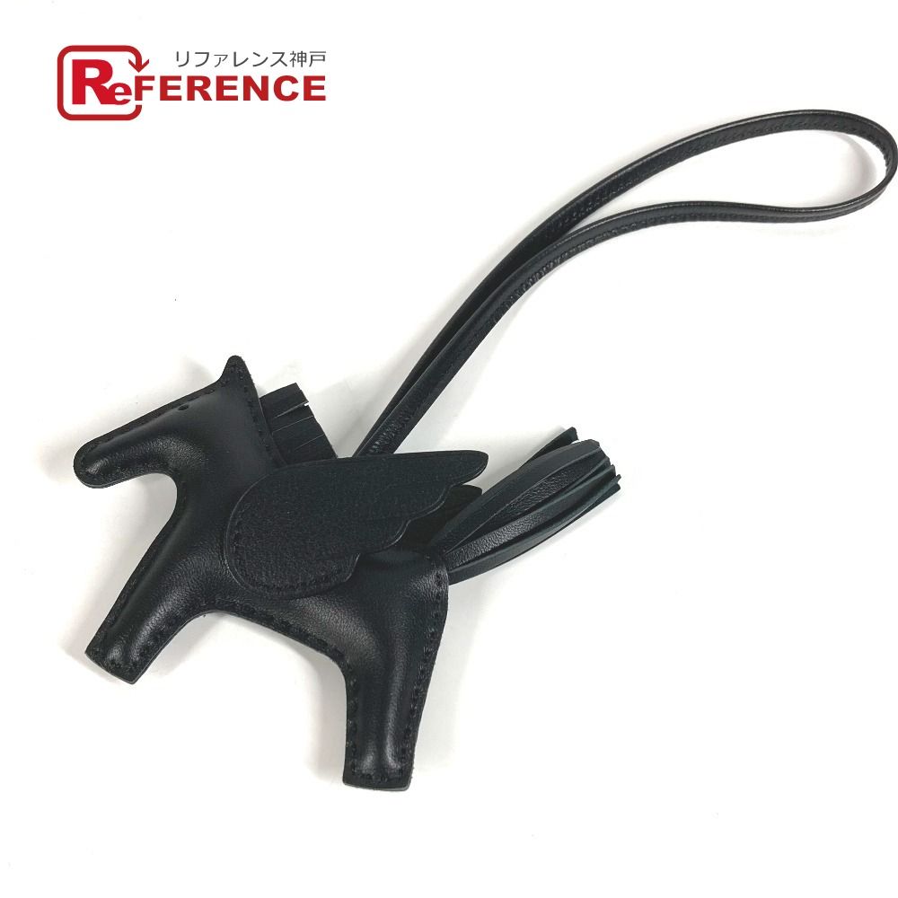 HERMES エルメス チャーム ロデオ ペガサスPM ロデオペガサス PM アニョーミロ ブラック