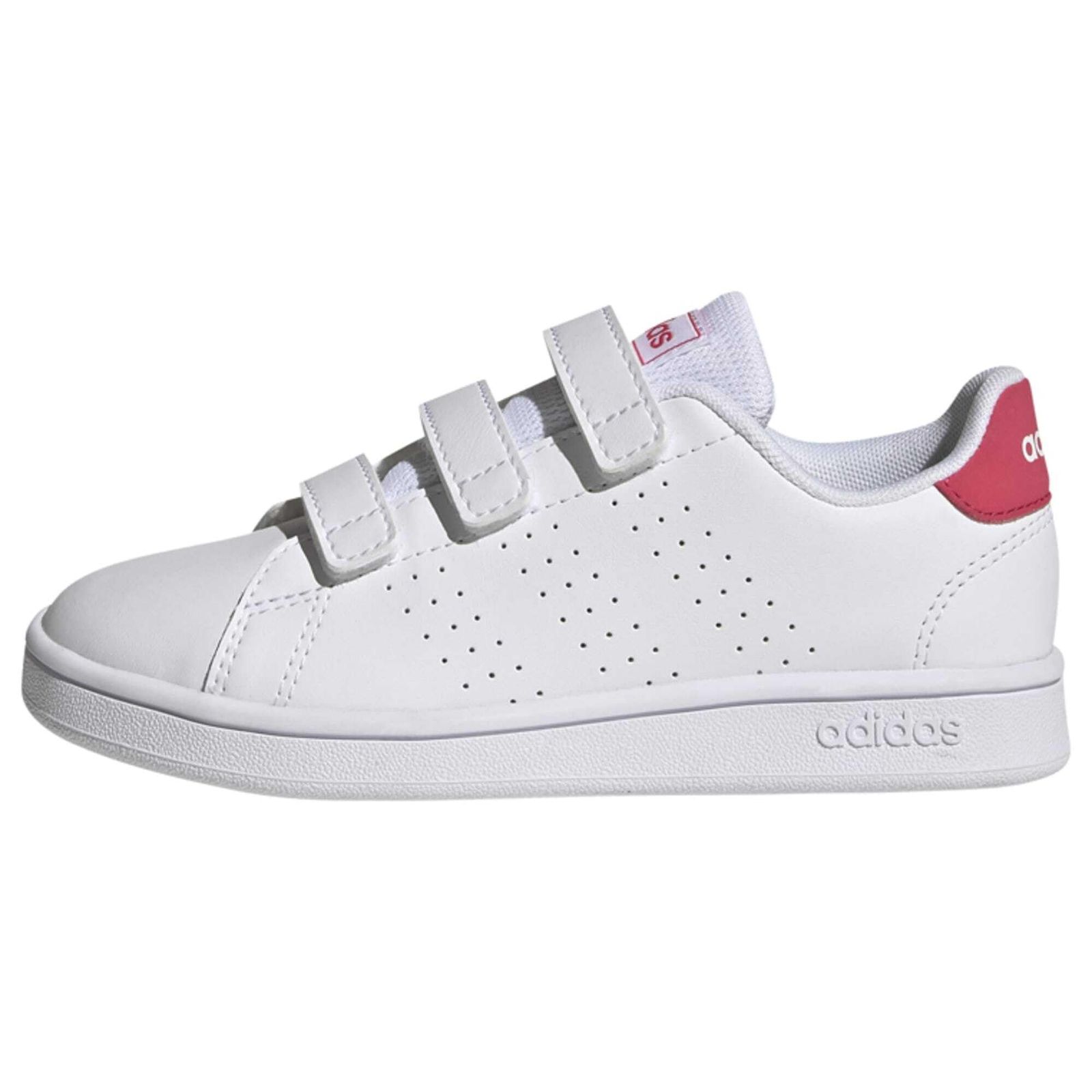 スニーカー キッズアドバンコート コンフォート C 男の子 女の子 17～21.5cmフットウェアホワイト/リアルピンク/コアブラック(GW6495)17.0 cm [フットウェアホワイト/リアルピンク/コアブラック(GW6495)] [17.0 cm]