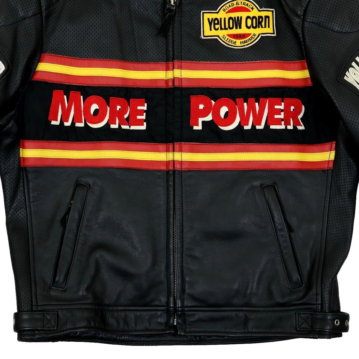 S3659】【極美品】【ビッグサイズLL】【パンチングレザー】YeLLOW CORN