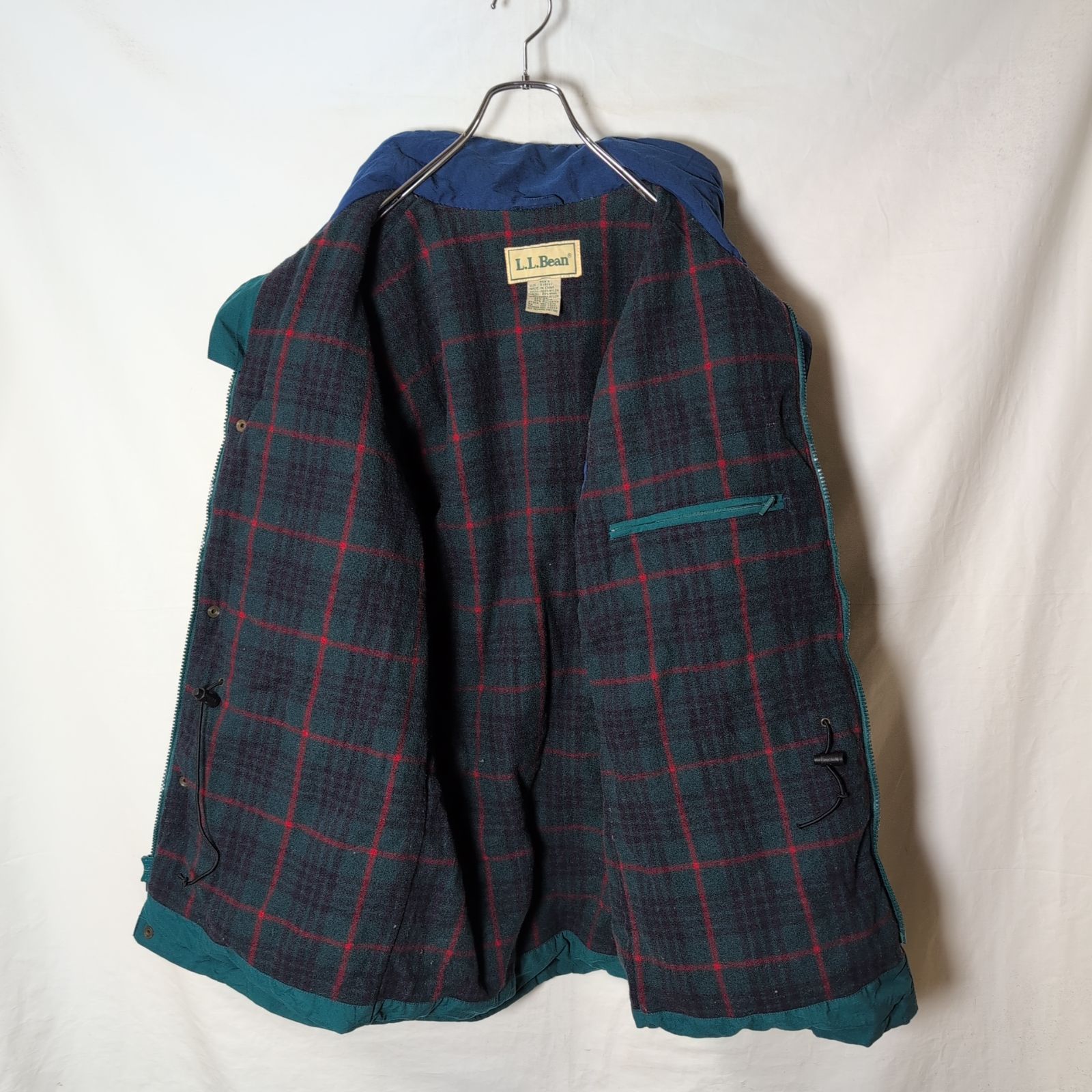 L.L.Bean/エルエルビーン】ナイロン マウンテン パーカー 裏地チェック 