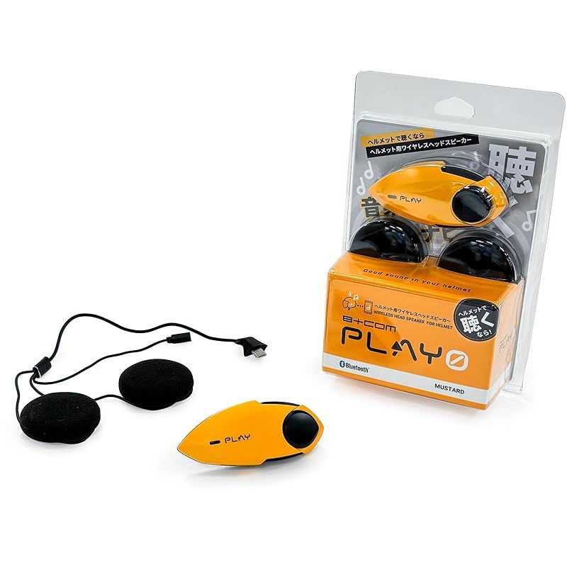 SYGN HOUSE サインハウス バイク用 ワイヤレスヘッドスピーカー Bluetooth ソロモデル B COM PLAY ZERO ビーコム プレイ ゼロ マスタード