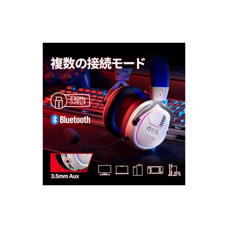 新品】 OXS Storm G2 ワイヤレスゲーミングヘッドセット、7.1