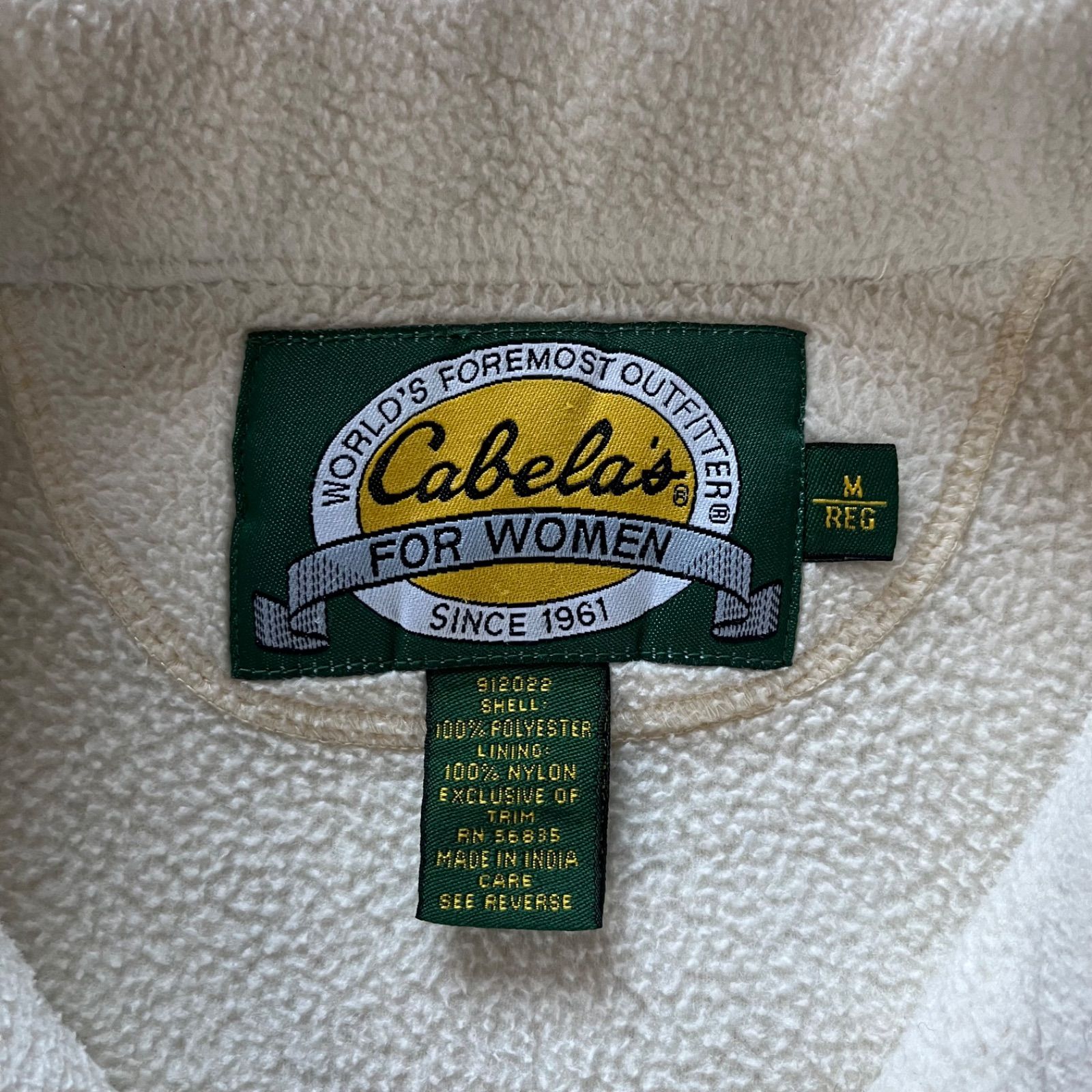 Cabela s カベラス 刺繍入り フリース ジャケット USインポートM フリースジャケット ボアジャケット ジャケット アウター