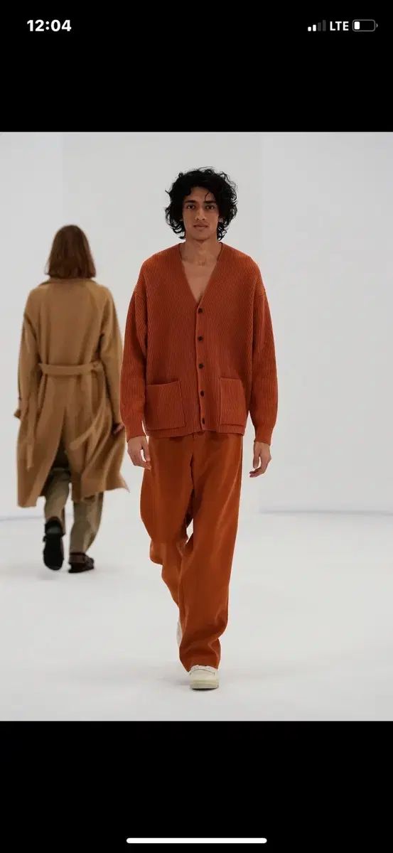 オーラリー オレジ リップニット カーディガン