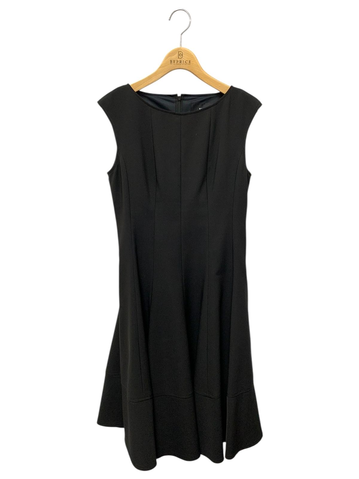 ルネ 5046090 ワンピース 34 ブラック バックジップ U字ネック フ