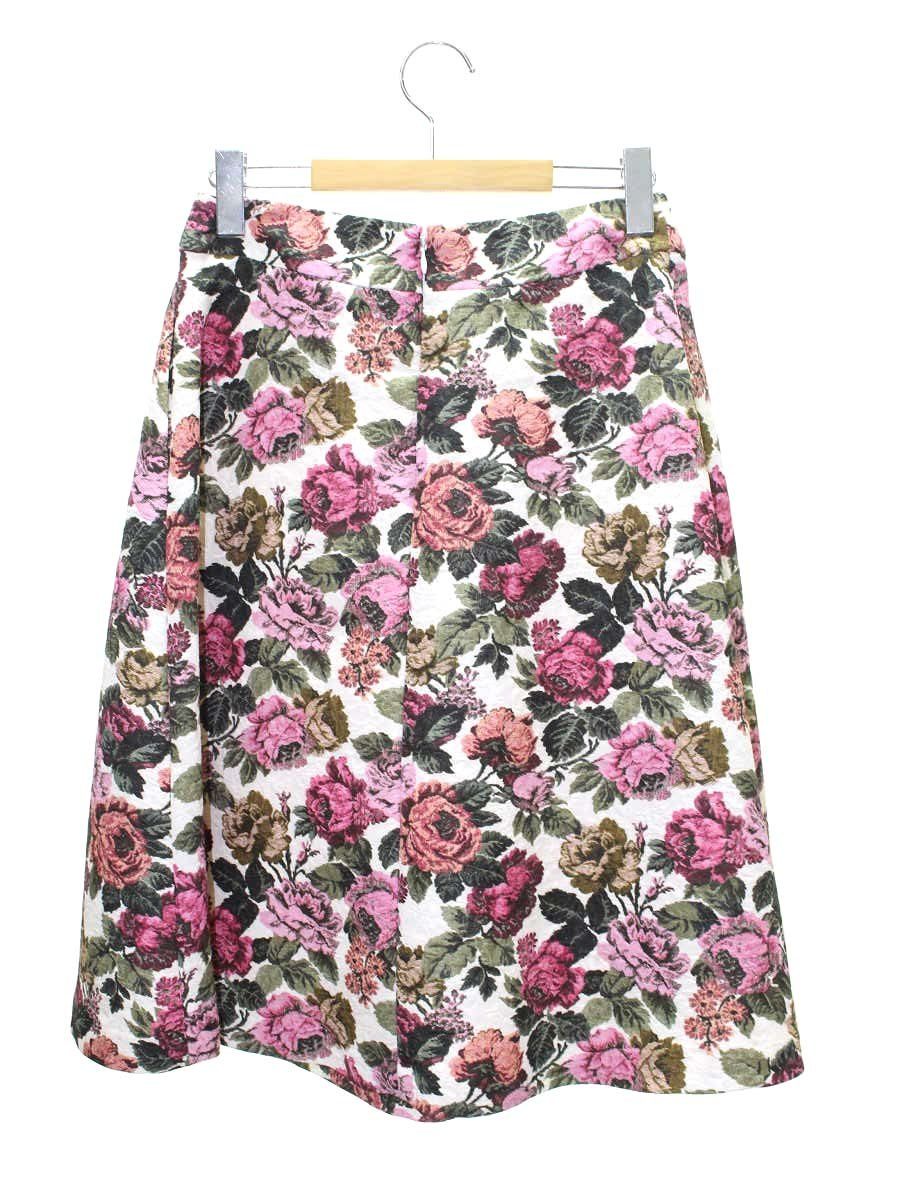 エムズグレイシー ゴブラン調プリントタックスカート 017526 38