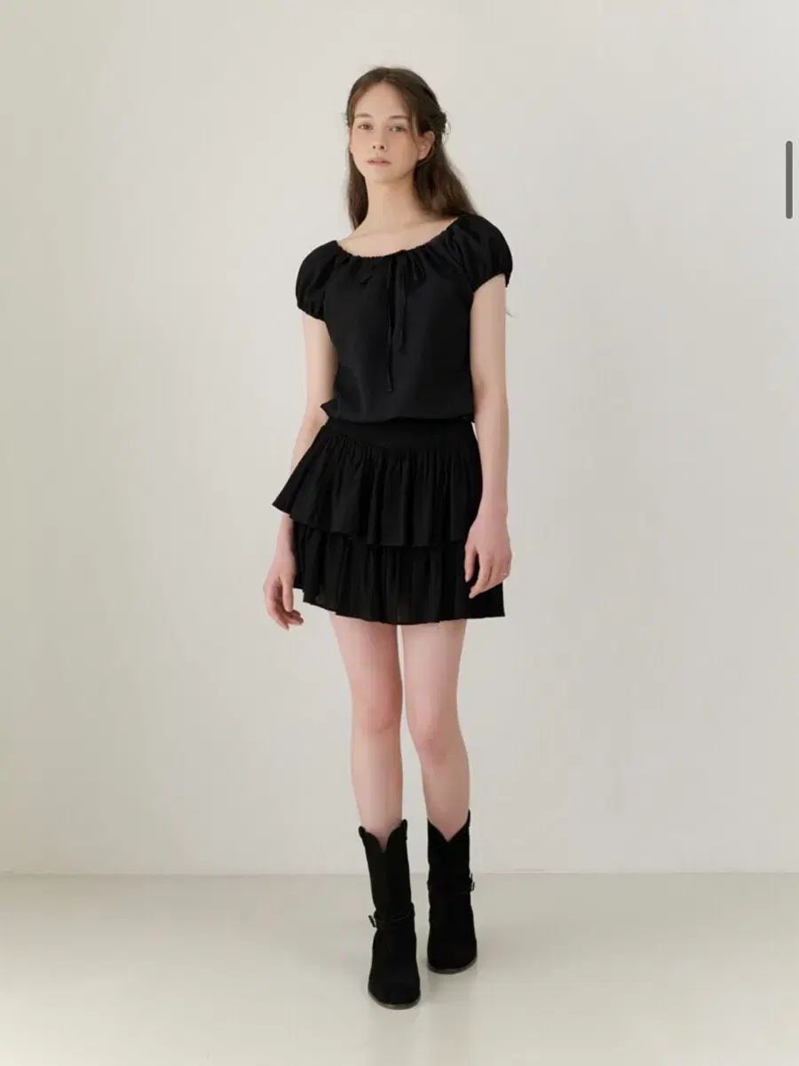 リエル シフォン フリル スカート M