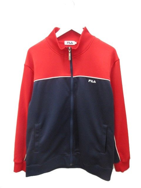 FILA トレーニングジャケット 赤/紺 フィラ FILA トレーニングジャケット ラティマー ブロック トラック