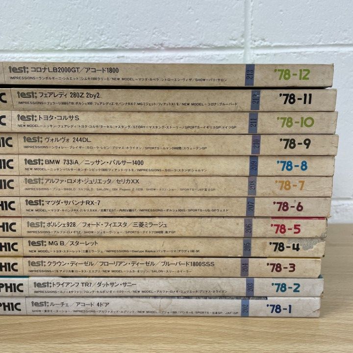 △01)【1点限り!】CAR GRAPHIC 1978年/1年分 全12冊セット/カー