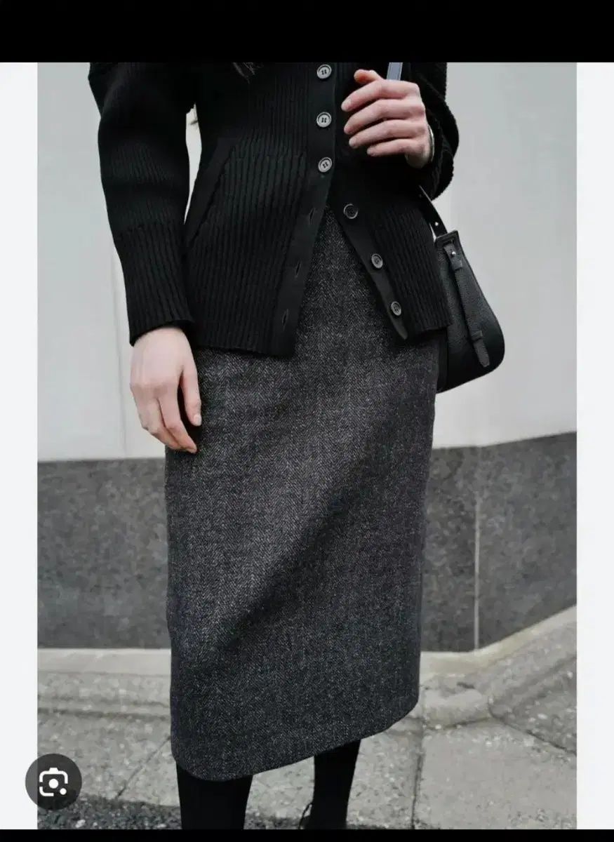 オル テクスチャード ウール スカート ロングs