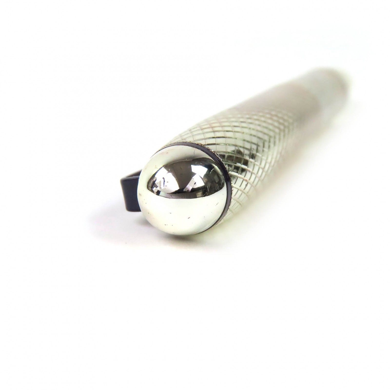  △Breguet ブレゲ SV 925 ダイヤ柄 ロゴ刻印 キャップ式 ボールペン シルバー き 重量44.6 g メンズ オススメ◎ ボールペン本体 ボールペン