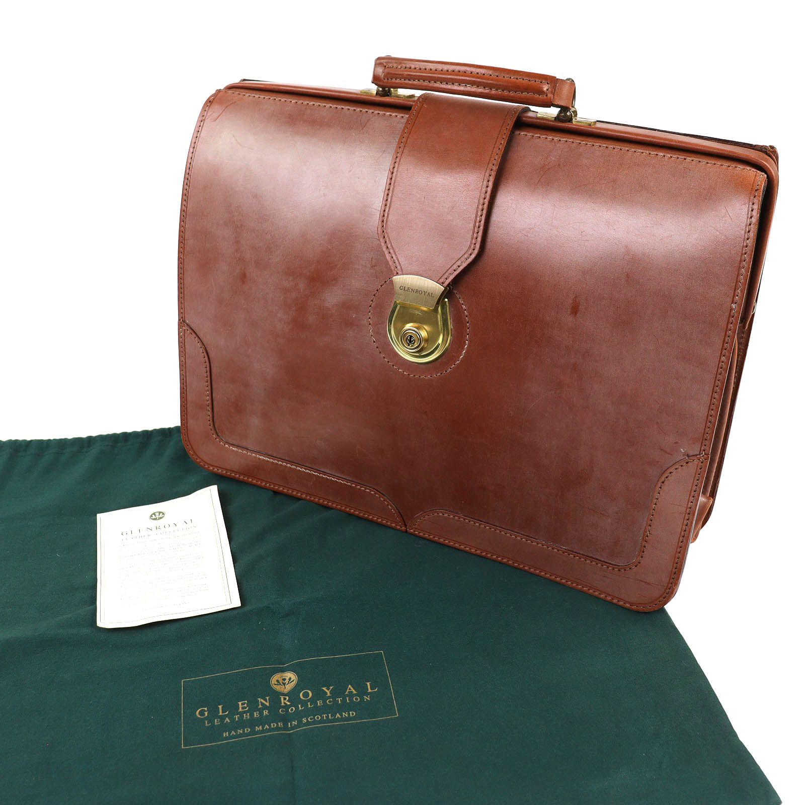 美品△GLENROYAL グレンロイヤル ブライドルレザー ダレスバッグ
