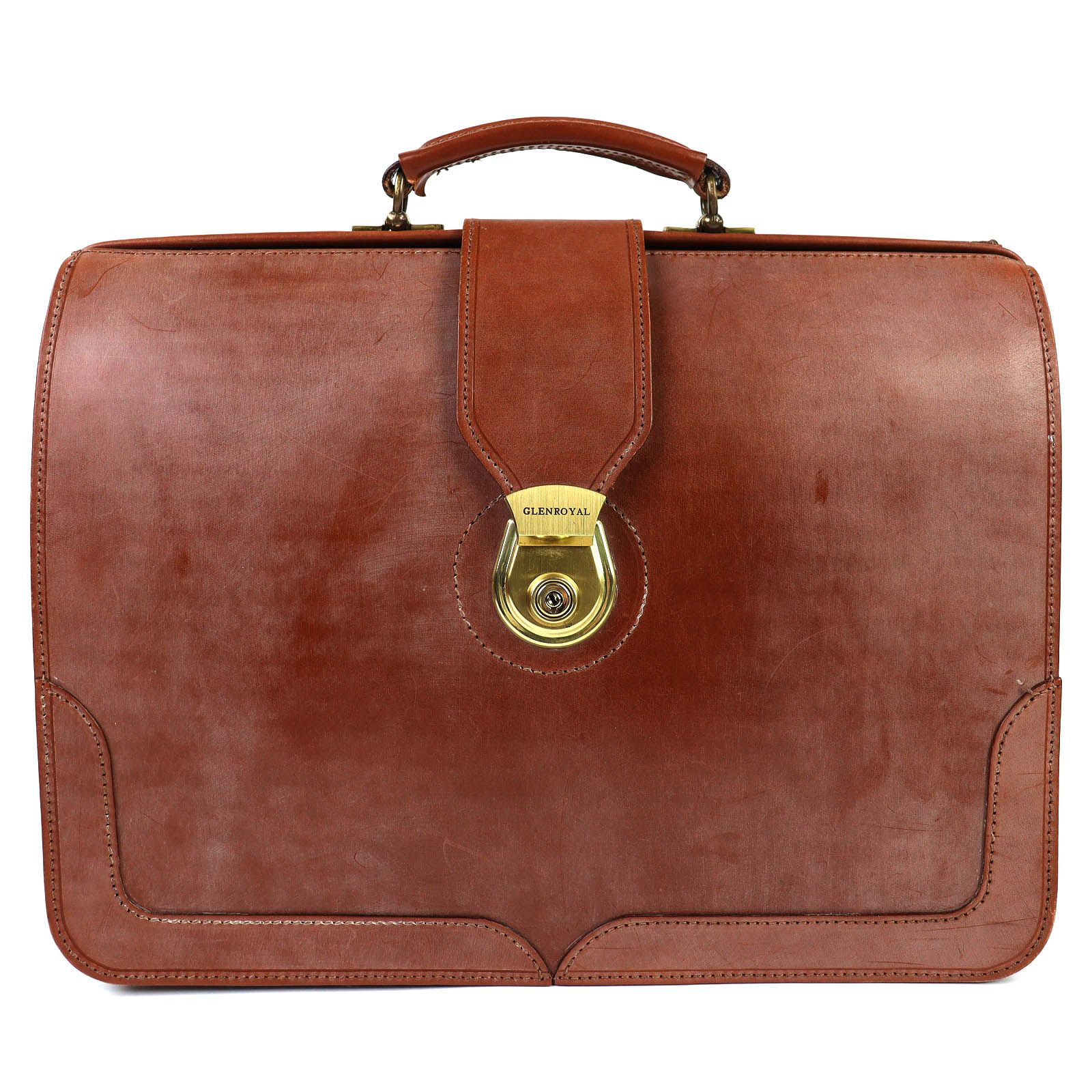 美品△GLENROYAL グレンロイヤル ブライドルレザー ダレスバッグ