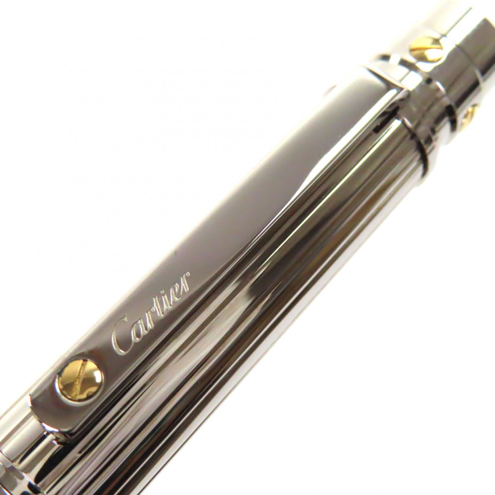  Cartier カルティエ サントス ドゥ ツイスト式 ボールペン シルバー 箱 ケース付き スイス製 メンズ 筆記 済み 定価122 100円 ボールペン本体 ボールペン