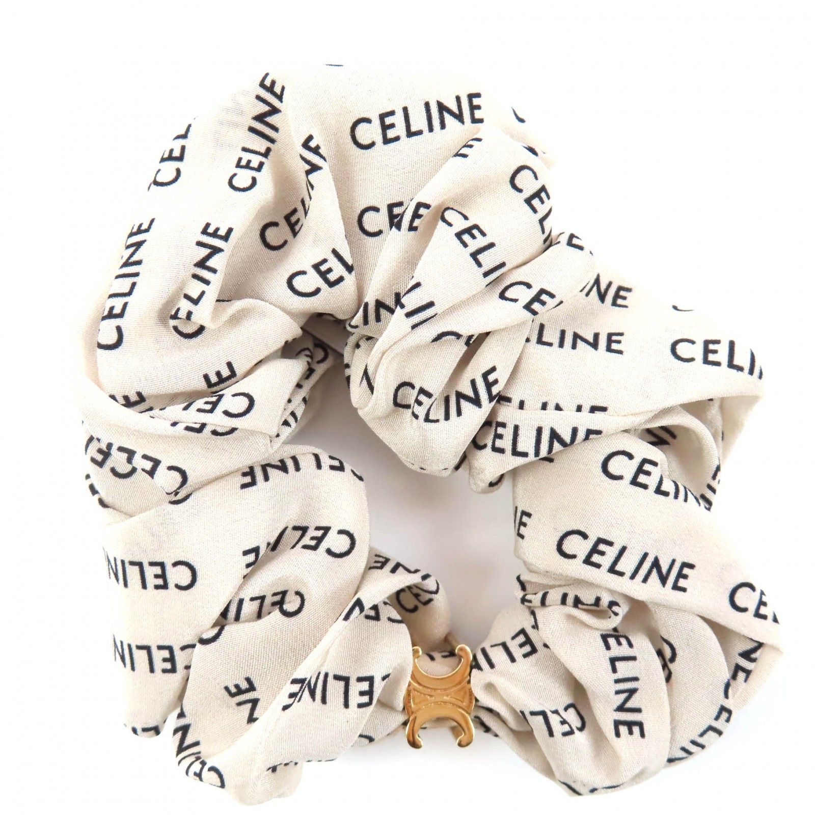 美品◇CELINE セリーヌ 46Y352SIB シルク100％ トリオンフ ロゴ総柄