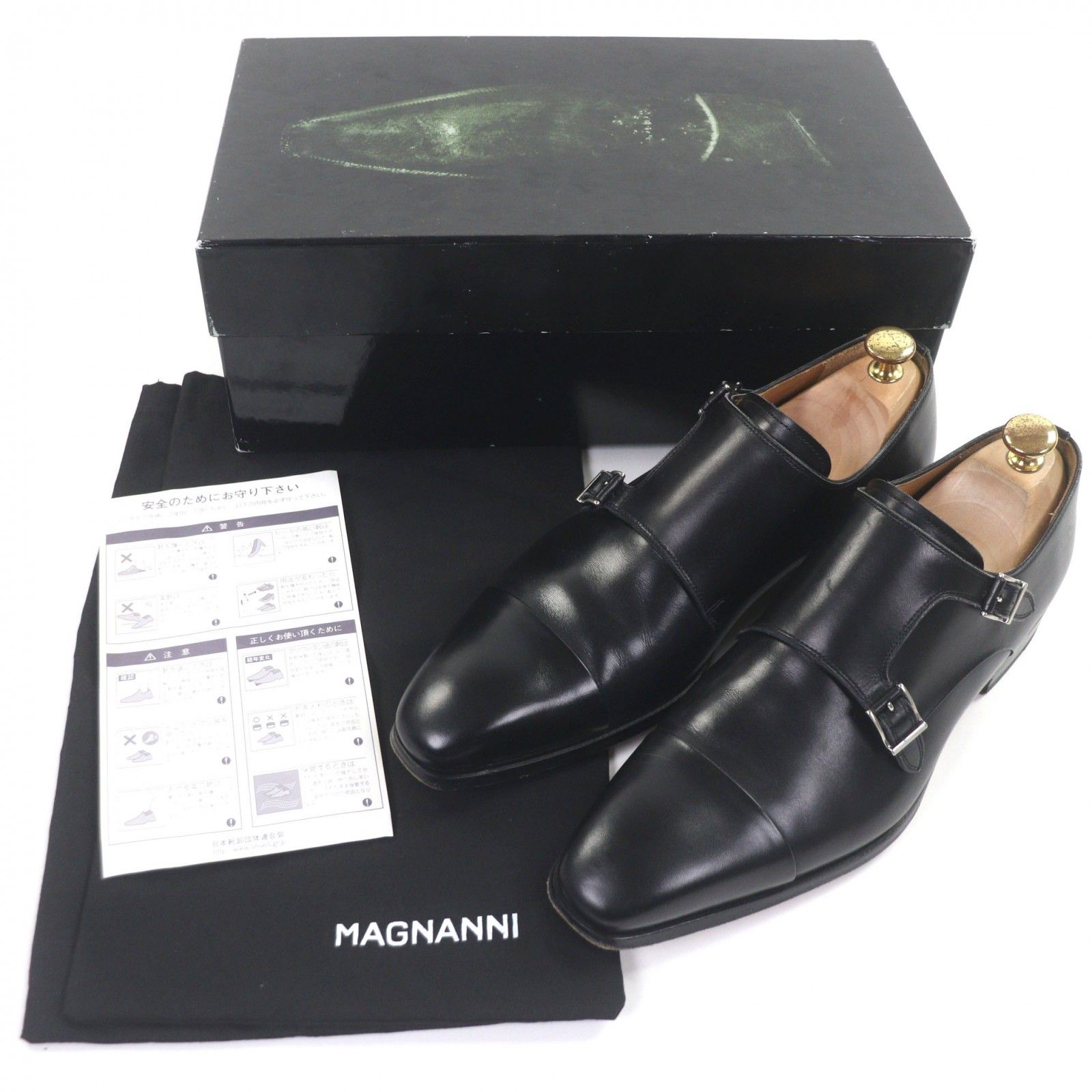 極美品▽MAGNANNI マグナーニ ストレートチップ ダブルモンク