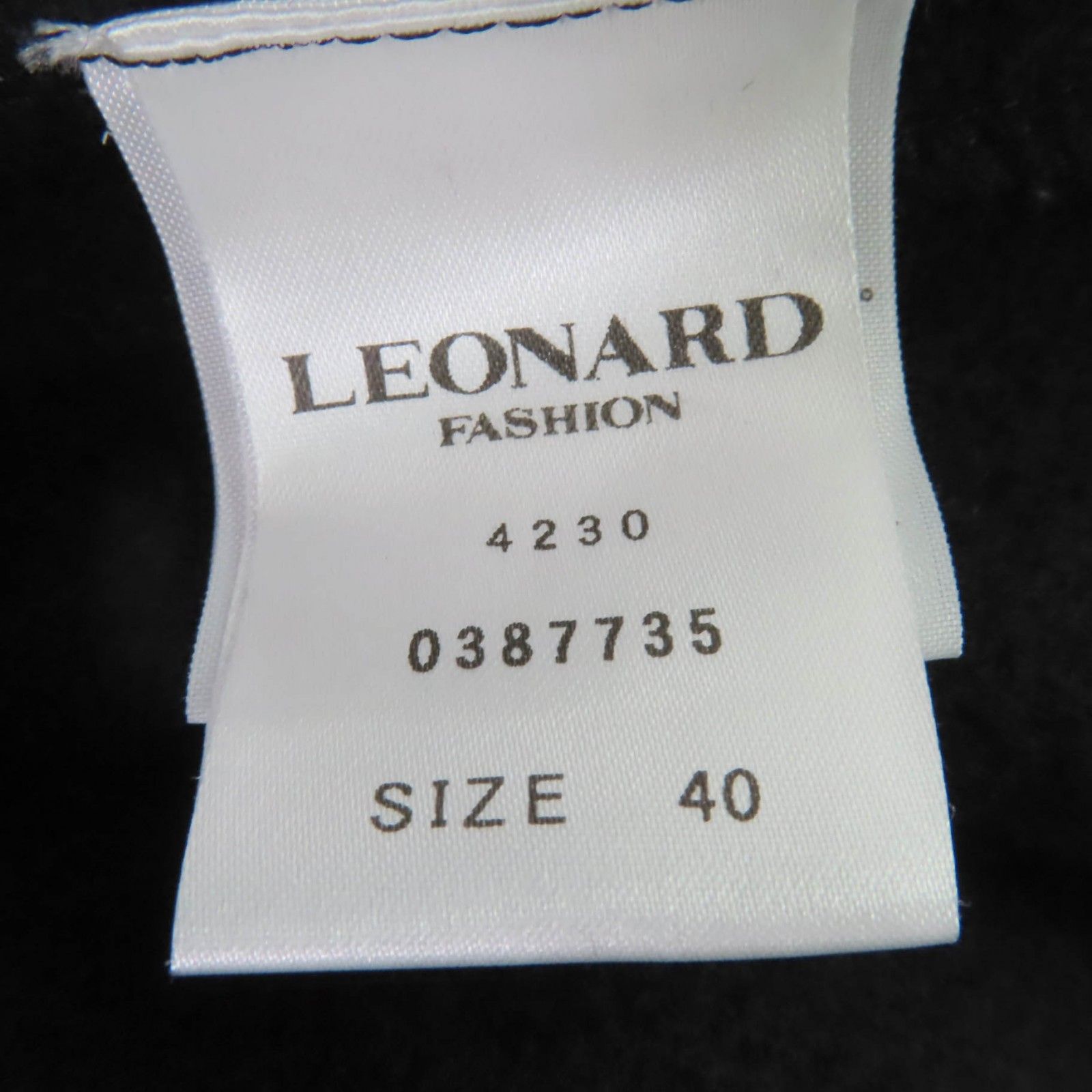 極美品☆LEONARD FASHION レオナール ファッション ウール100