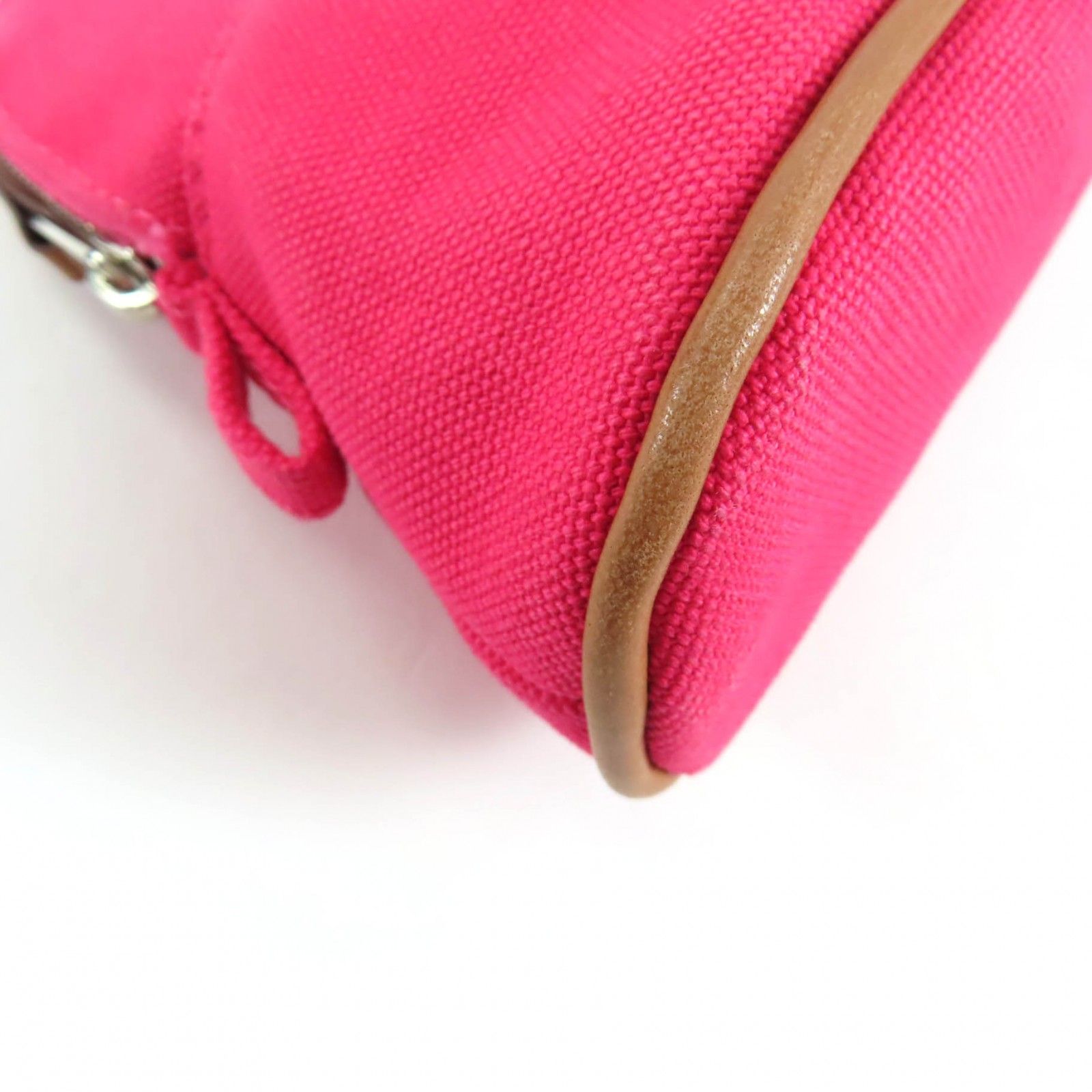 美品☆HERMES エルメス ボリードポーチ ミニミニ コットン100％ Hロゴ