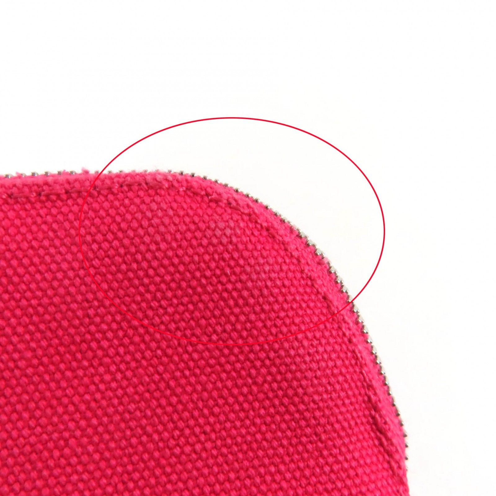 美品☆HERMES エルメス ボリードポーチ ミニミニ コットン100％ Hロゴ