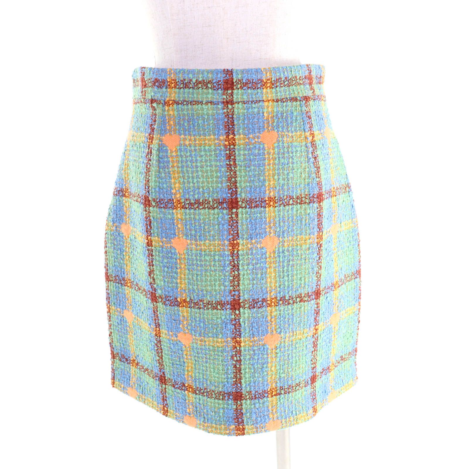 未使用品☆GUCCI グッチ 706948 Lovelight tweed mini skirt チェック