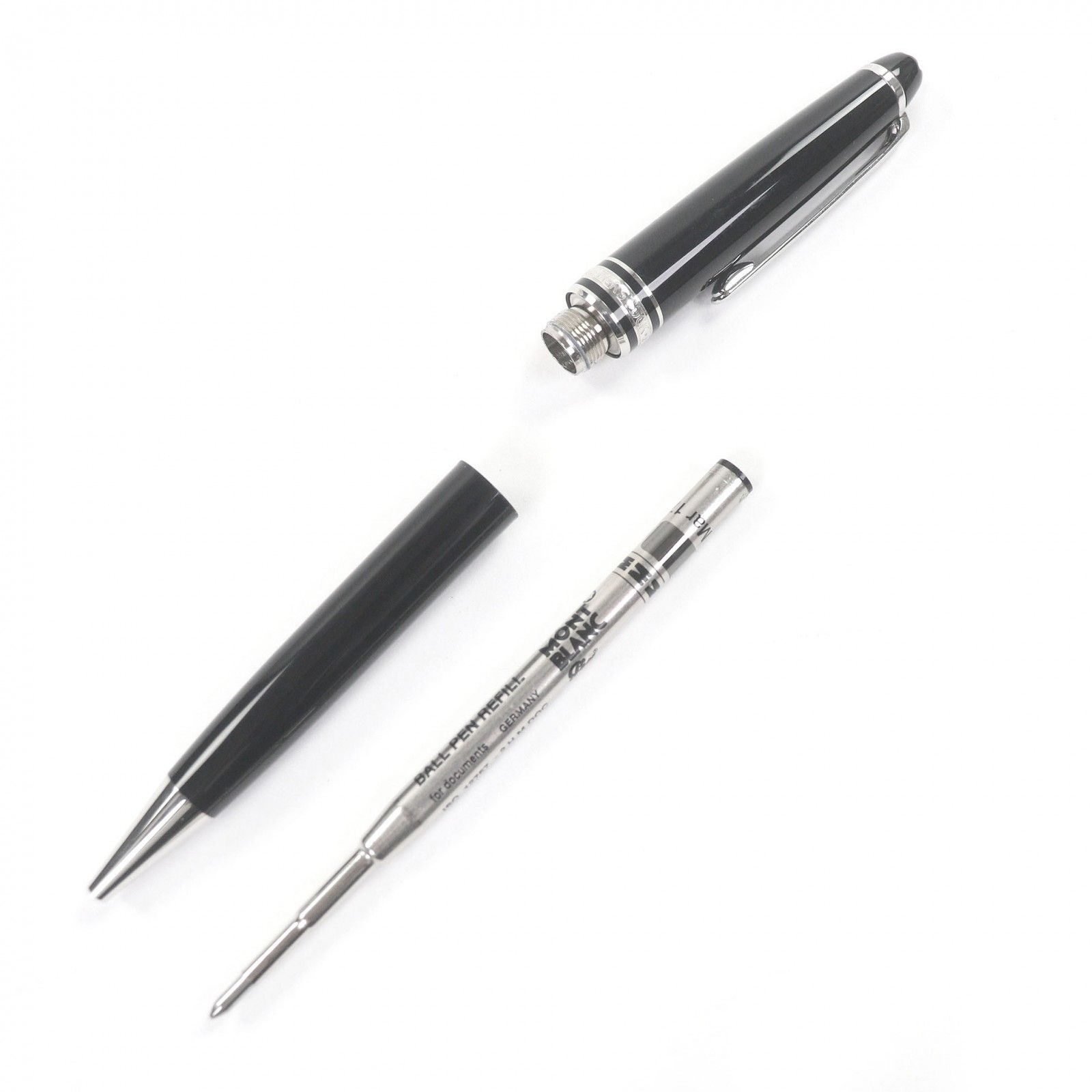 MONTBLANC モンブラン マイスターシュテュック クラシック プラチナライン ボールペン ブラック シルバー ドイツ製 メンズ 筆記 済み