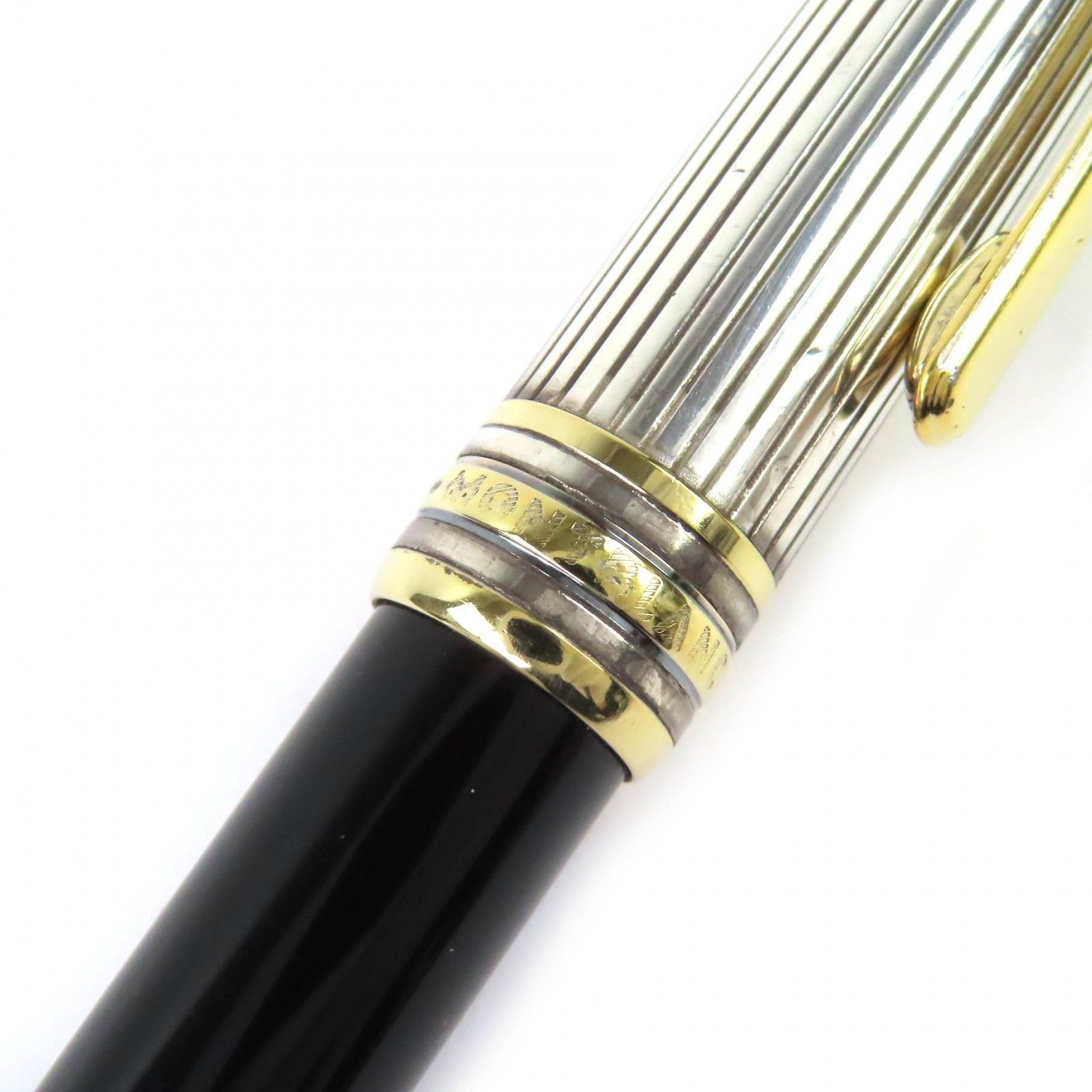  △ モンブラン マイスターシュテュック ソリテール 1641 ドゥエ 925 ホワイトスター ツイスト式 ボールペン シルバー ブラック ゴールド ドイツ製 重量35 g メンズ 筆記 済み ボールペン本体 ボールペン