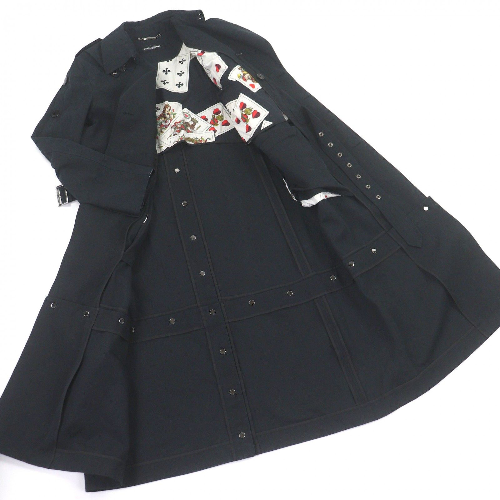 美品 DOLCE＆GABBANA トレンチコート ブラック Double-breasted wool trench coat in Black for Men | Dolce&Gabbana®