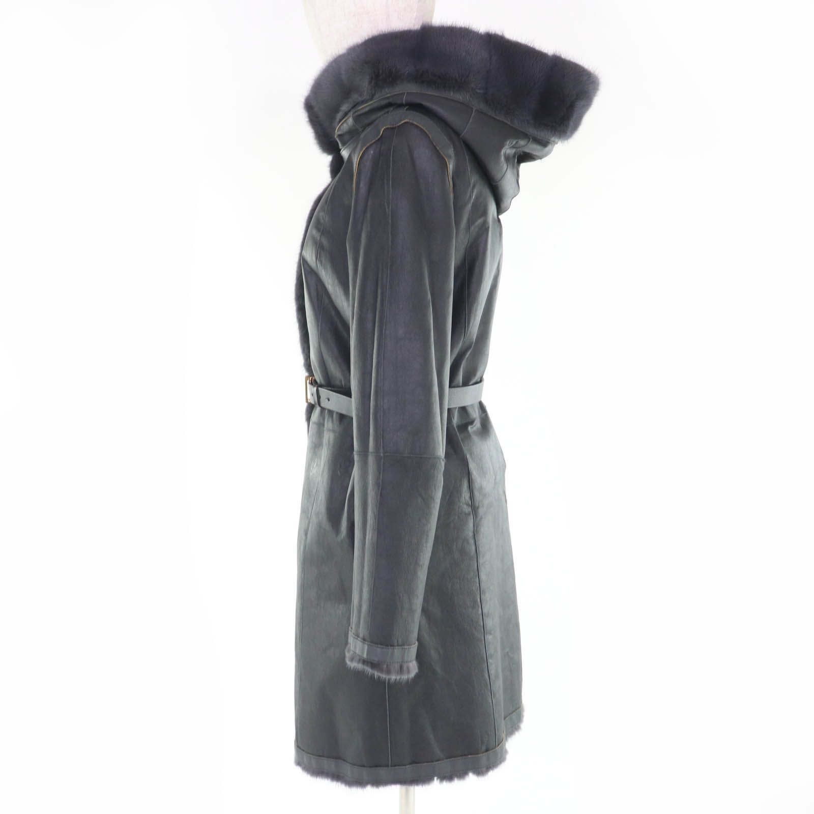 美品☆FENDI フェンディ FNF581 ミンクファー ベルト・フード付