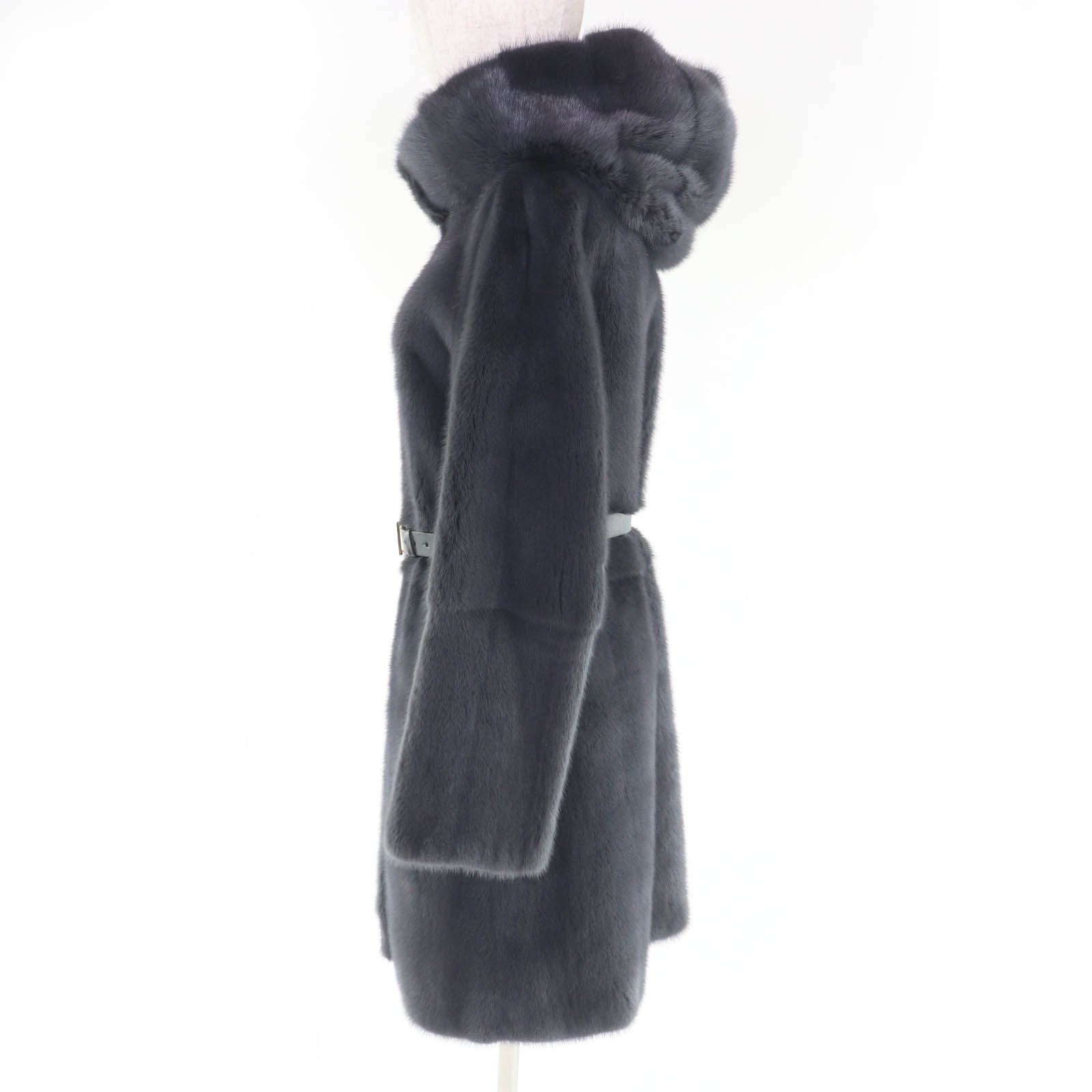 美品☆FENDI フェンディ FNF581 ミンクファー ベルト・フード付